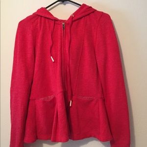 Anthropologie Saturday Sunday Pink Hoodie Sweater